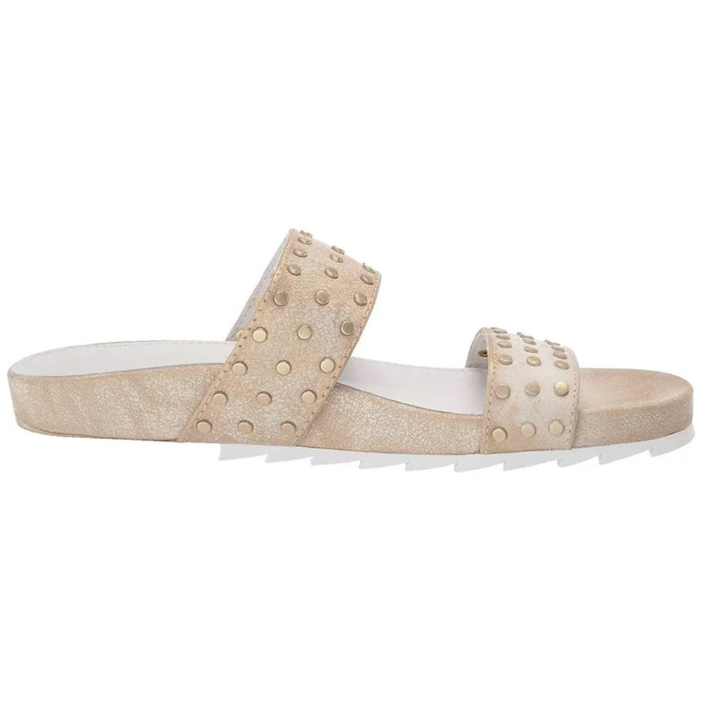 NWT J/SLIDES ERIKA Bronze Metallic Suede Sandal - Picture 3 of 15